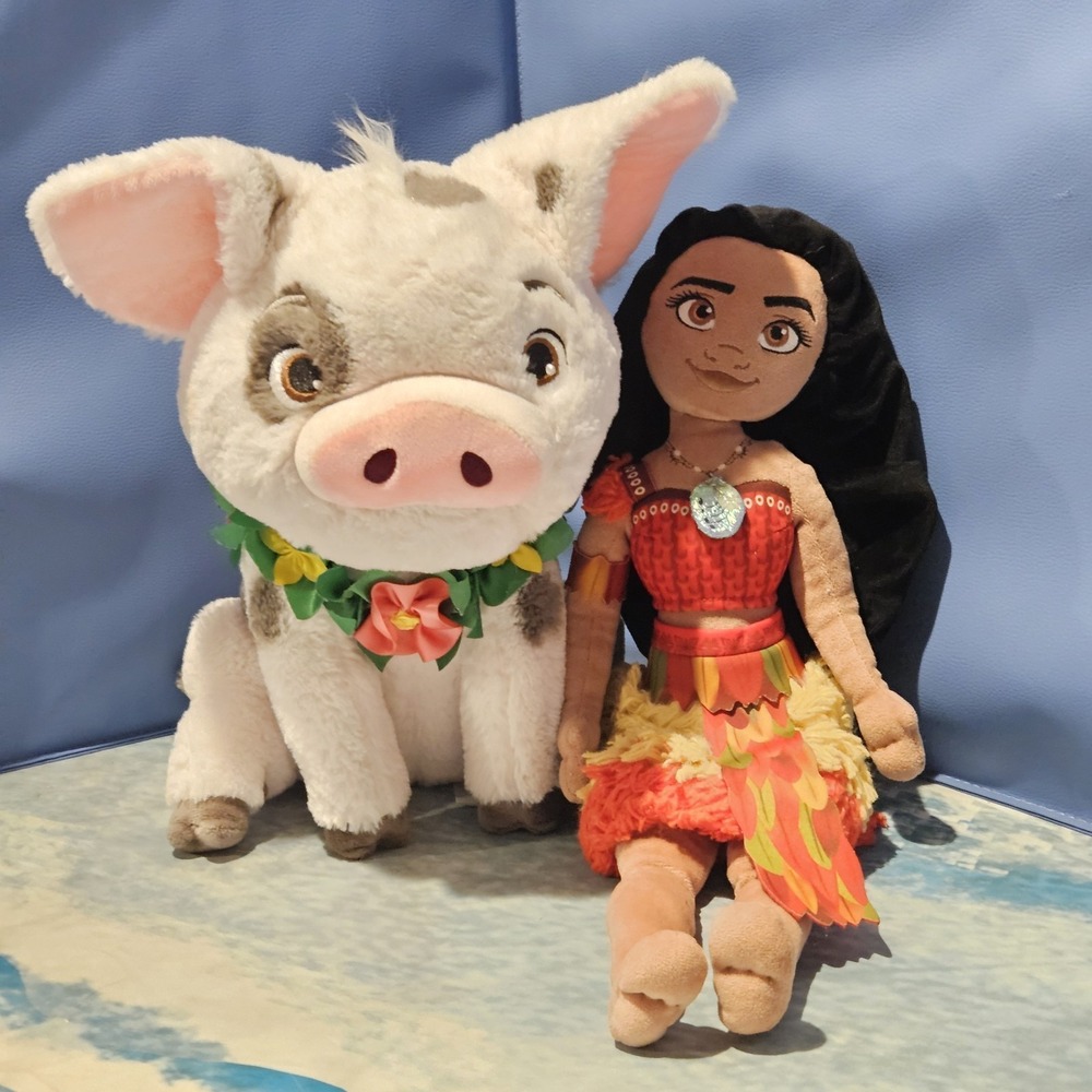 Disney Moana & Pua Plushβ Bundle Disney Store Moana Doll Pig 2 Pc Plush